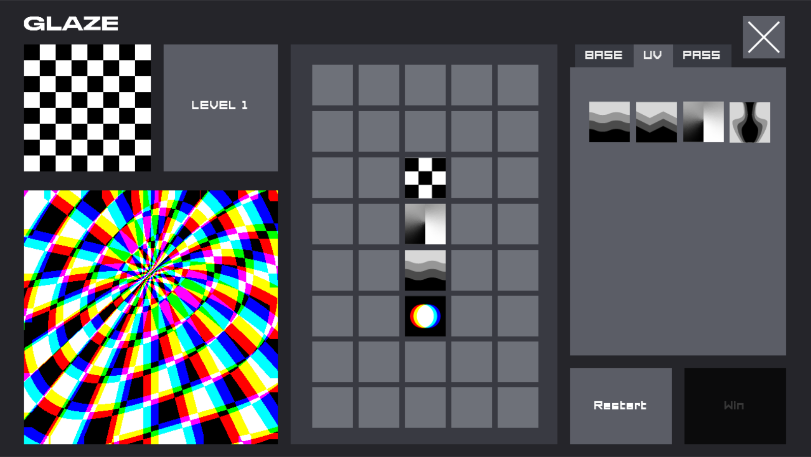 Interactive shader playground with real-time parameter adjustments
