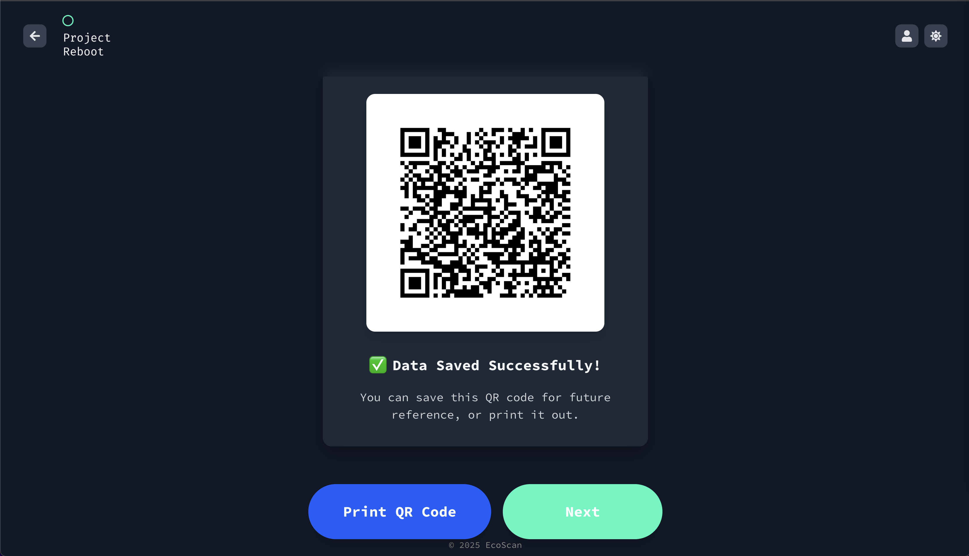 QR Code for Tracking