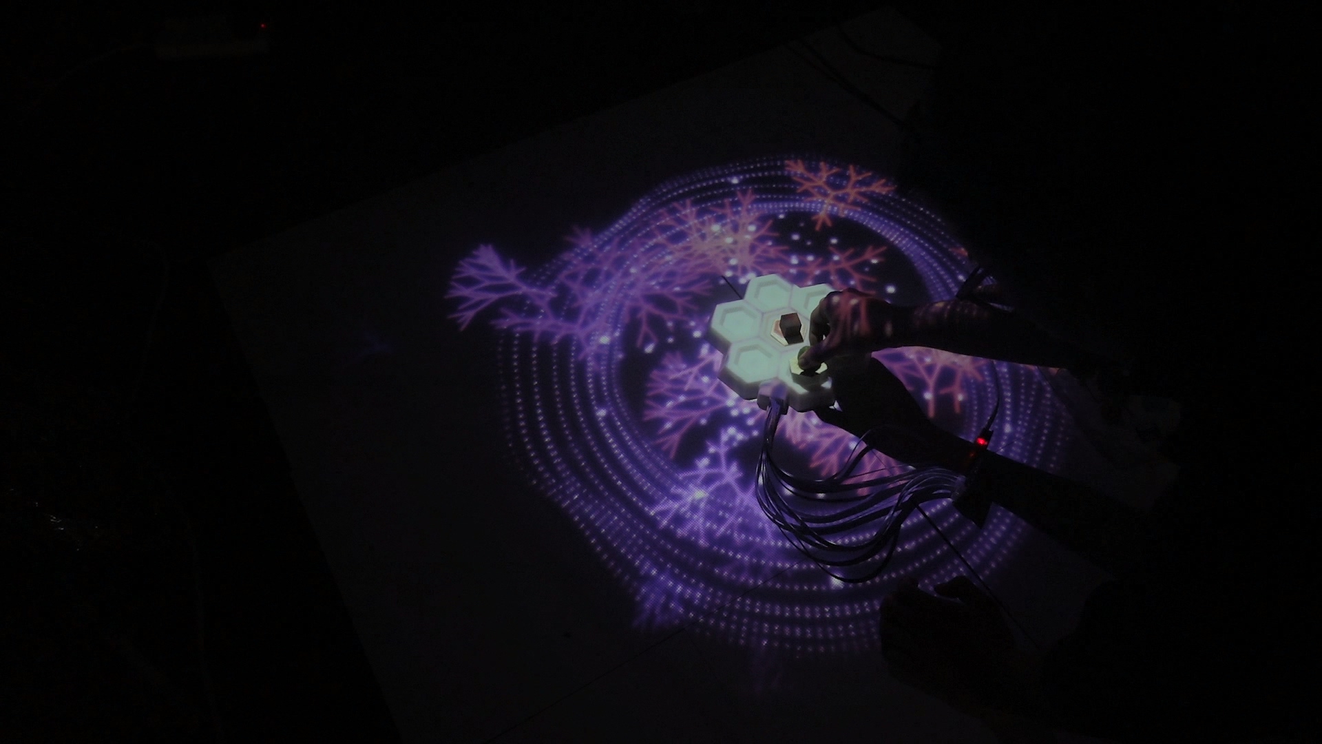 Interactive light patterns responding to touch inputs