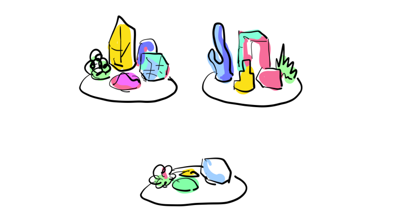 Initial concept sketch exploring interactive installation possibilities